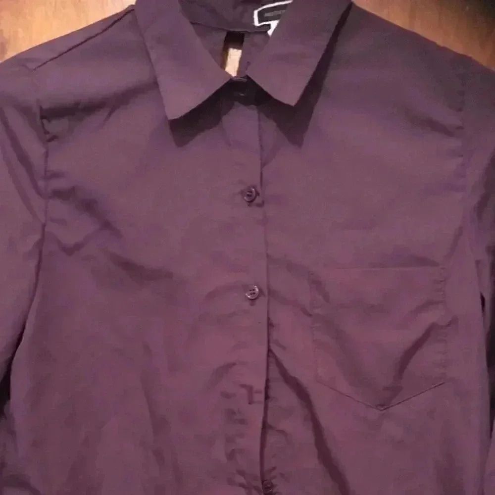 Plum button down shirt 